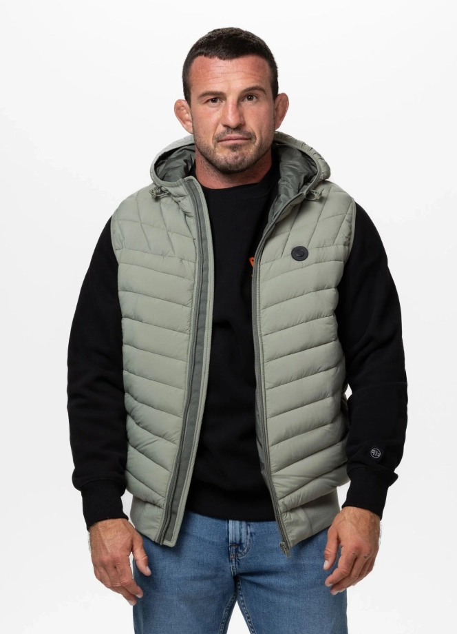 Bezrękawnik męski Kamizelka z kapturem Pit Bull Naylor dusty salvia