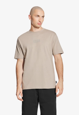 Koszulka męska t-shirt Prosto Box Logo beżowa