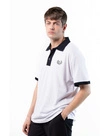 Koszulka męska Polo Moro Sport Mini Paris Laur biało/czarna