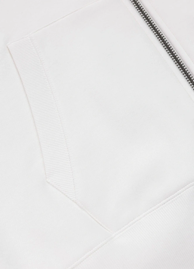 Bluza męska rozpinana z kapturem Pit Bull Norton off white biała