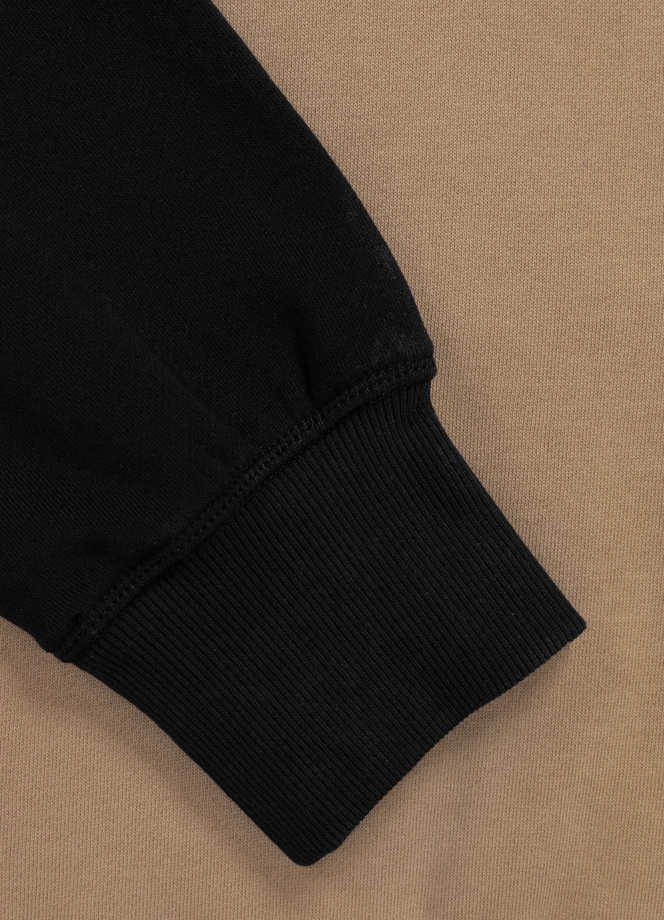 Bluza męska z kapturem Pitbull Pit Bull Terry Two-Color Hilltop hooded czarna/beżowa