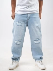 Spodnie męskie Jeans Baggy Jigga Wear Crown niebieskie