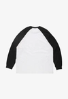 Koszulka longsleeve męski oversize Prosto Harvard biała/granatowa