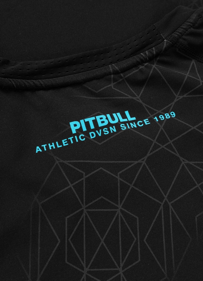 Koszulka męska rashguard Pitbull Ray czarna/niebieska