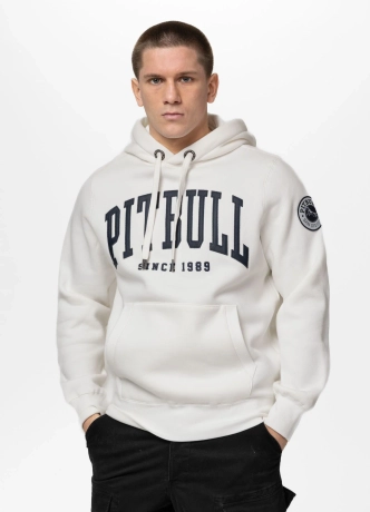 Bluza męska z kapturem Pit Bull Norton off white biała