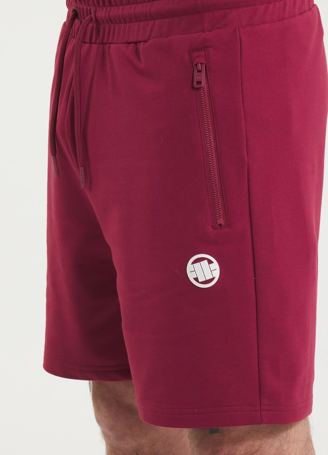 Spodenki szorty dresowe męskie Pitbull Nugget bordowe