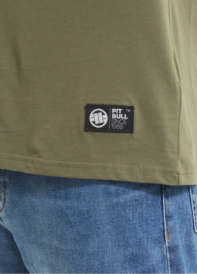 Koszulka męska T-Shirt Pit Bull Pitbull Eighty Nine Dog 25 oliwkowa zielona