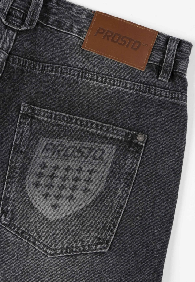 Spodnie męskie Jeans Baggy Prosto Shield szare