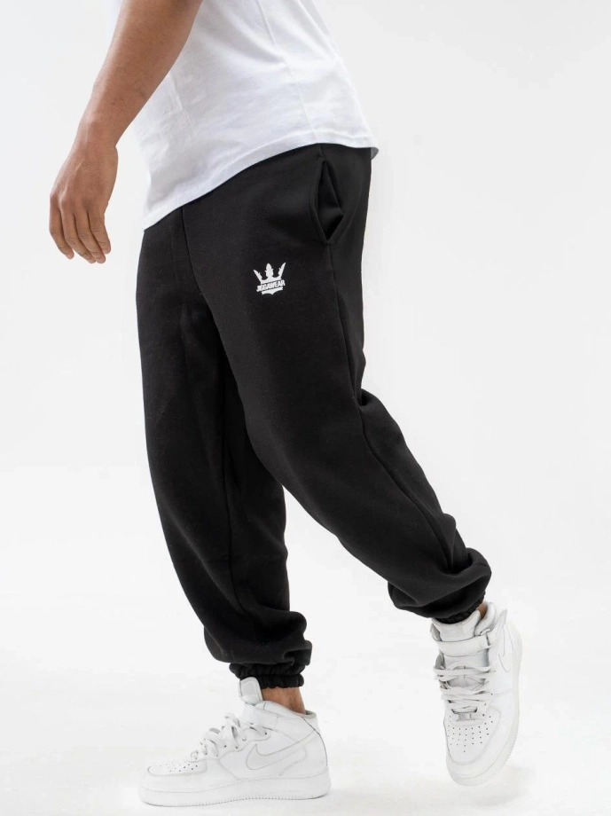 Spodnie dresowe męskie Jigga Wear Small Crown czarne