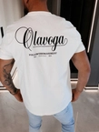 Koszulka męska T-Shirt Olavoga Breezer ecru kremowa