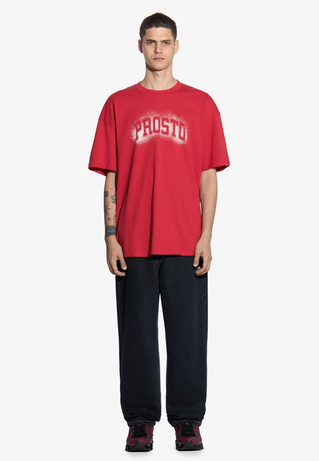 Koszulka męska t-shirt oversize Prosto Jung czerwona