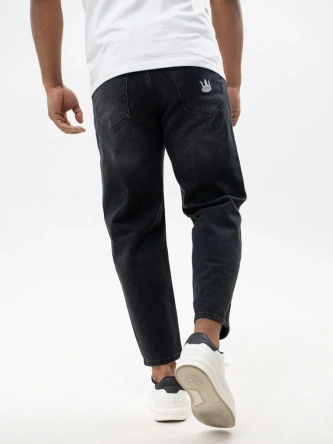 Spodnie męskie Jeans Carrot Jigga Wear Crown czarne