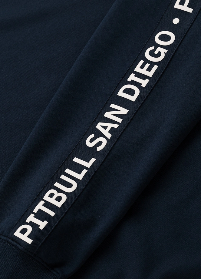 Bluza męska bez kaptura Pit Bull Tape Parker granatowa