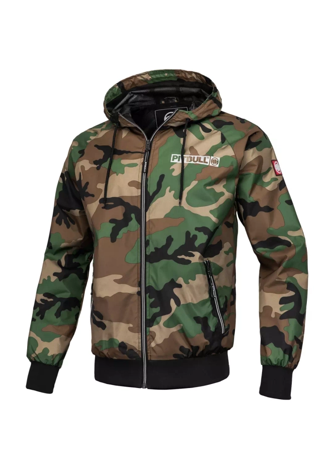 Kurtka męska wiosenna przejściowa Pit Bull Athletic Hilltop Nylon Jacket wiatrówka zielone camo