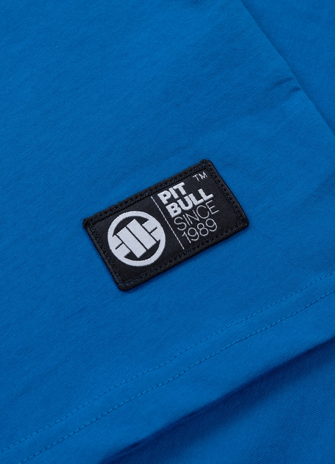 Koszulka męska T-Shirt Pitbull Logo Palms niebieska