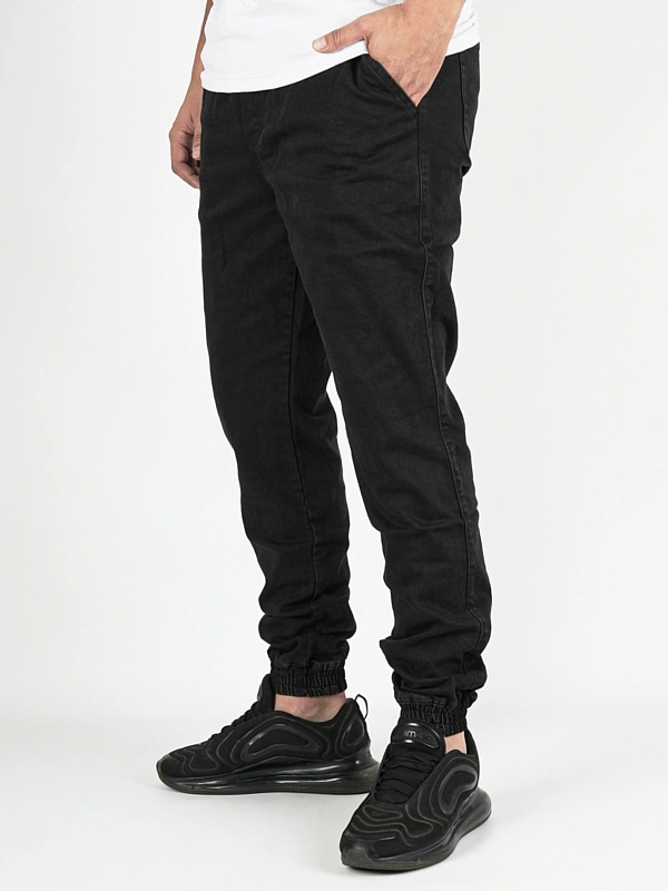 Spodnie męskie jogger jeans Środowisko Miejskie Laur Icon czarne/białe