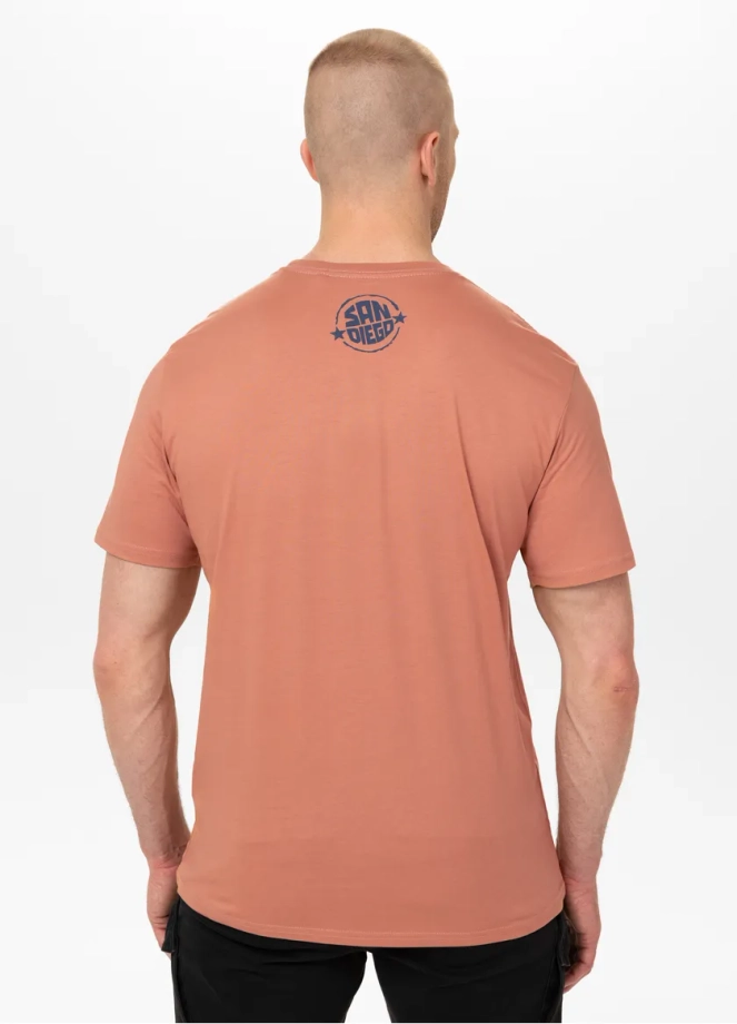 Koszulka męska T-Shirt Pit Bull Pitbull San Diego Sun łososiowa