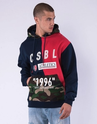 Bluza z kapturem Cayler & Sons WCWW 1996 Semi Box Hoody navy/red/woodland camo