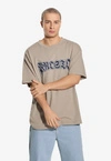Koszulka męska t-shirt oversize Prosto Graffiti beżowa