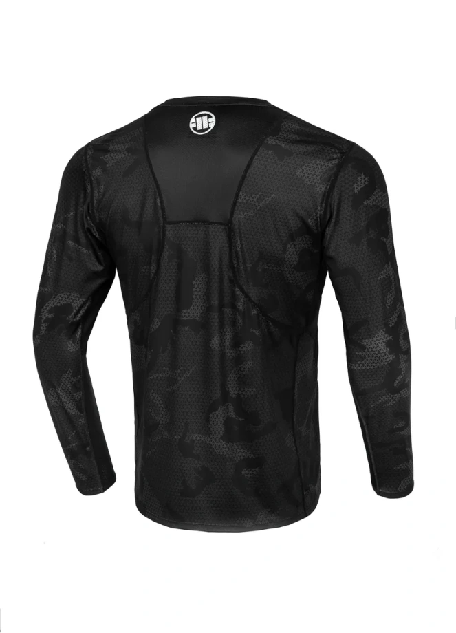 Koszulka Longsleeeve męski Pit Bull Pitbull Performance Pro Plus Net Camo II 24 czarna