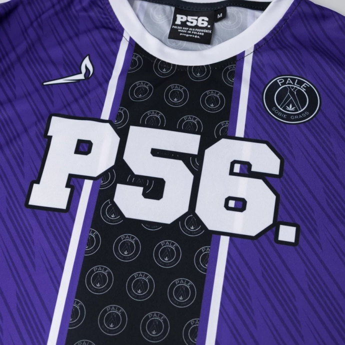 Koszulka męska T-shirt Dudek P56 Grass Football czarno/fioletowa