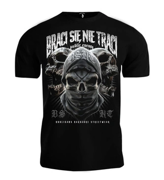 Koszulka męska T-shirt Public Enemy BSNT Czaszki Hooligans Hardcore czarna