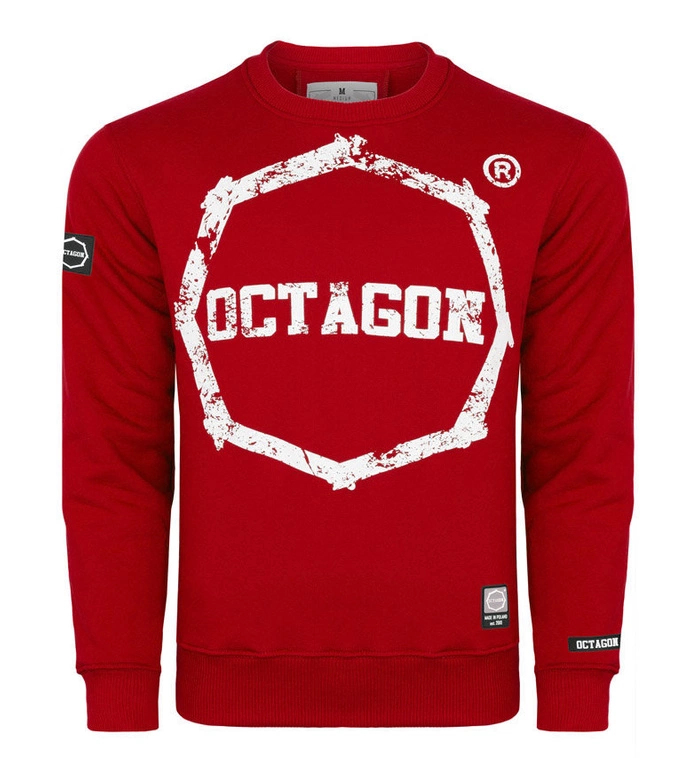 Bluza męska Octagon Smash crewneck czerwona