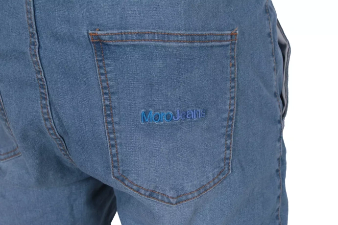Spodnie męskie jogger Moro Sport Blue Moro Jeans Pocket 3D Effect jasny niebieski
