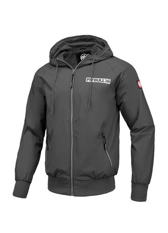 Kurtka męska wiosenna przejściowa Pit Bull Athletic Hilltop Nylon Jacket wiatrówka szara