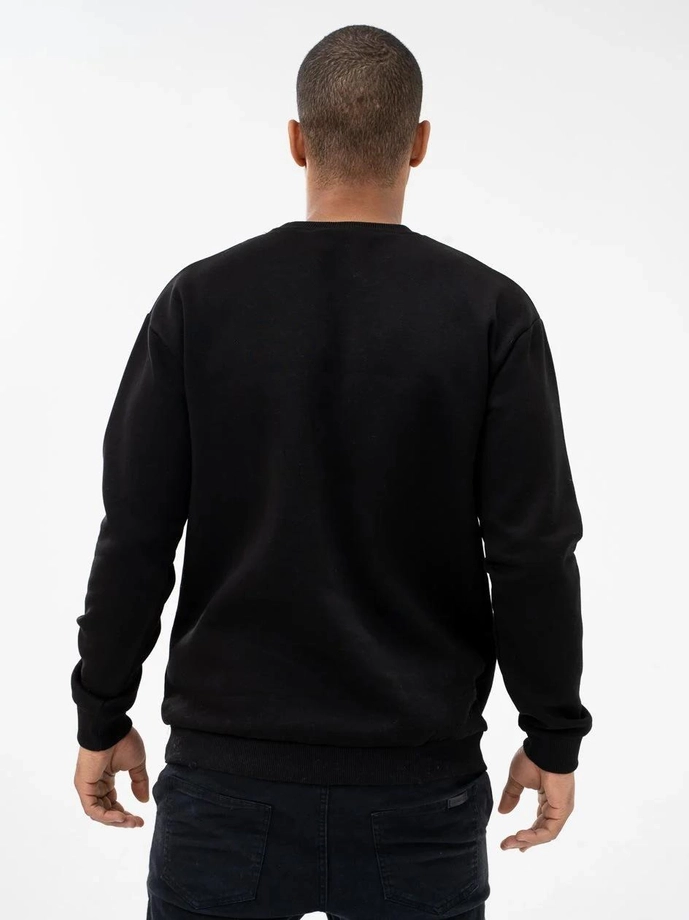 Bluza męska bez kaptura Jigga Wear Mini Logo czarna