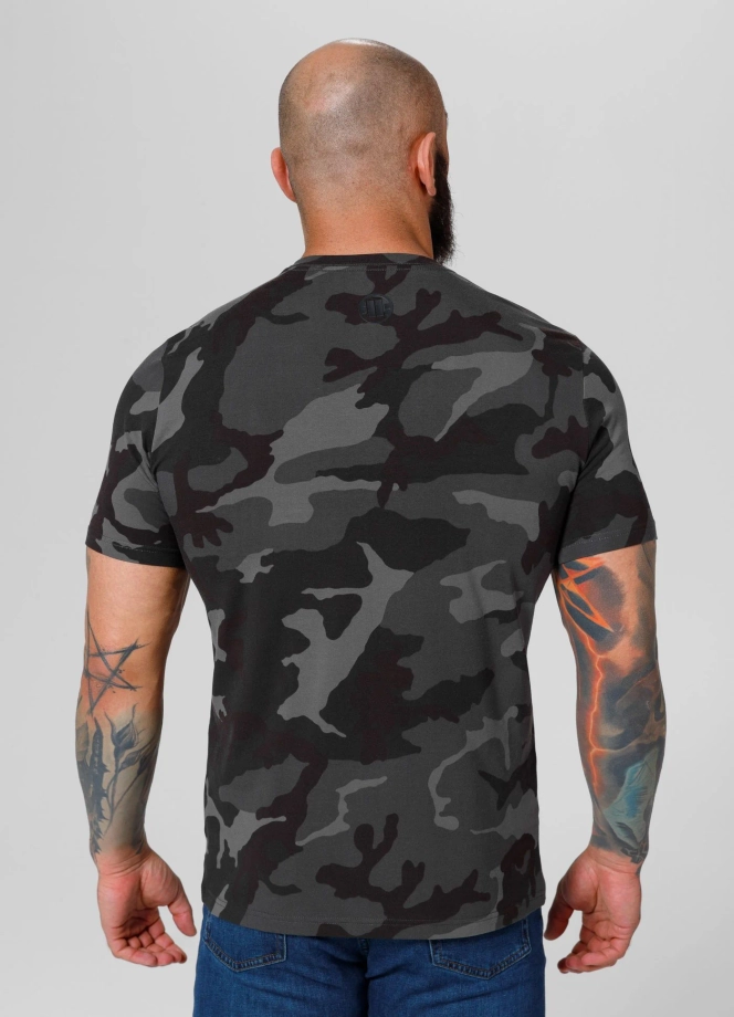Koszulka męska T-Shirt Pit Bull Pitbull Classic Boxing Slim Fit czarna camo