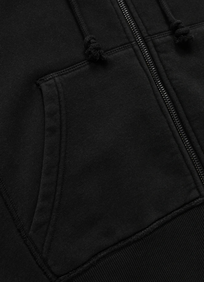 Bluza damska z kapturem ZIP Pitbull Washed Lovia ciemno grafitowa