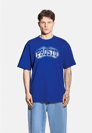 Koszulka męska t-shirt oversize Prosto Jung niebieska