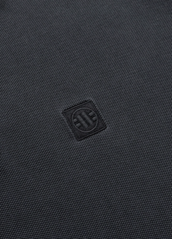 Koszulka męska Polo Pitbull Pique Small Logo Washed grafitowa