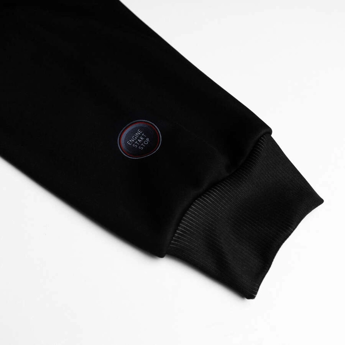 Bluza męska z kapturem Patriotic Epis Motorsport Ogień na tłoki ZIP czarna