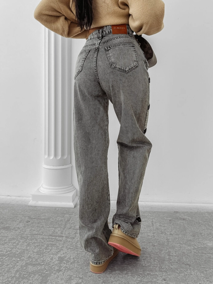 Spodnie damskie jeans Olavoga Eliokie szare