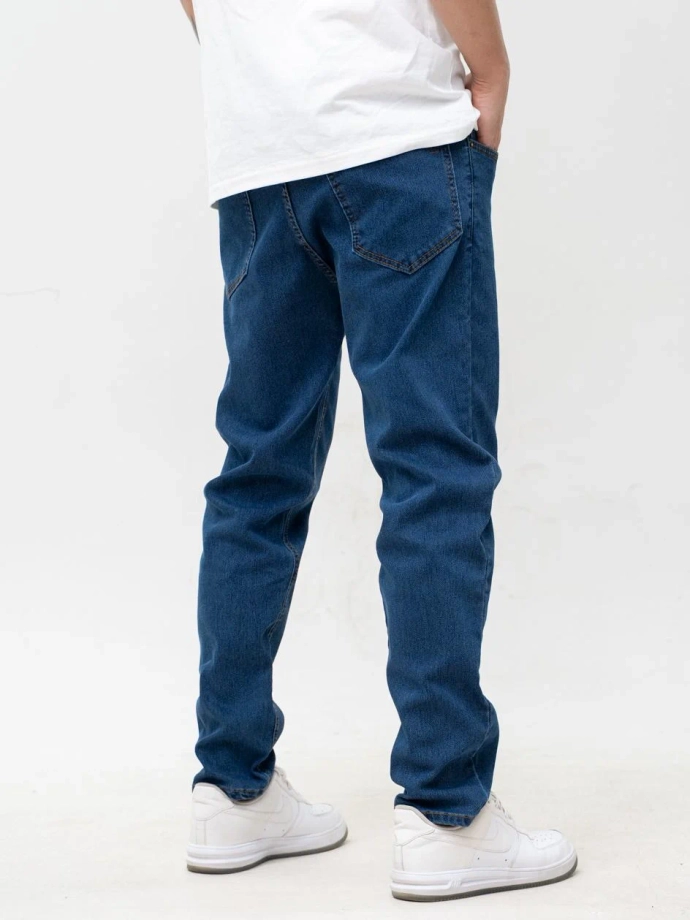 Spodnie męskie Jeans Jigga Wear Mini Haft Logo niebieskie