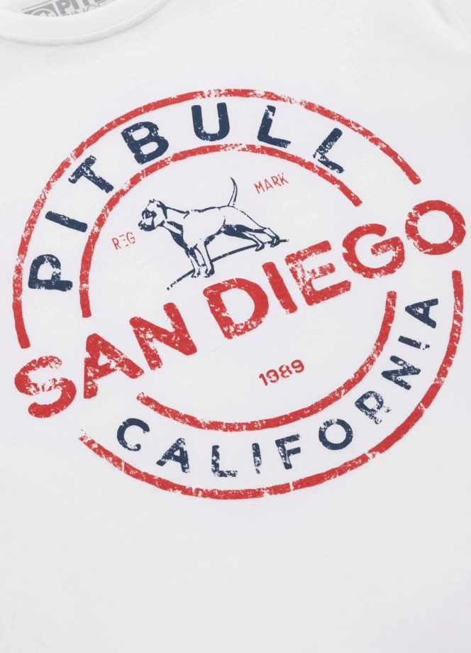 Koszulka t-shirt Pit Bull San Diego Ins. biała