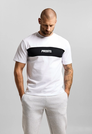 Koszulka męska t-shirt Prosto Root biało/czarna