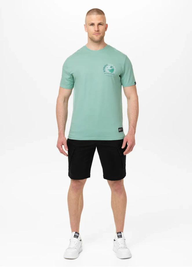 Koszulka męska T-Shirt Pit Bull Pitbull Planet Surf miętowa