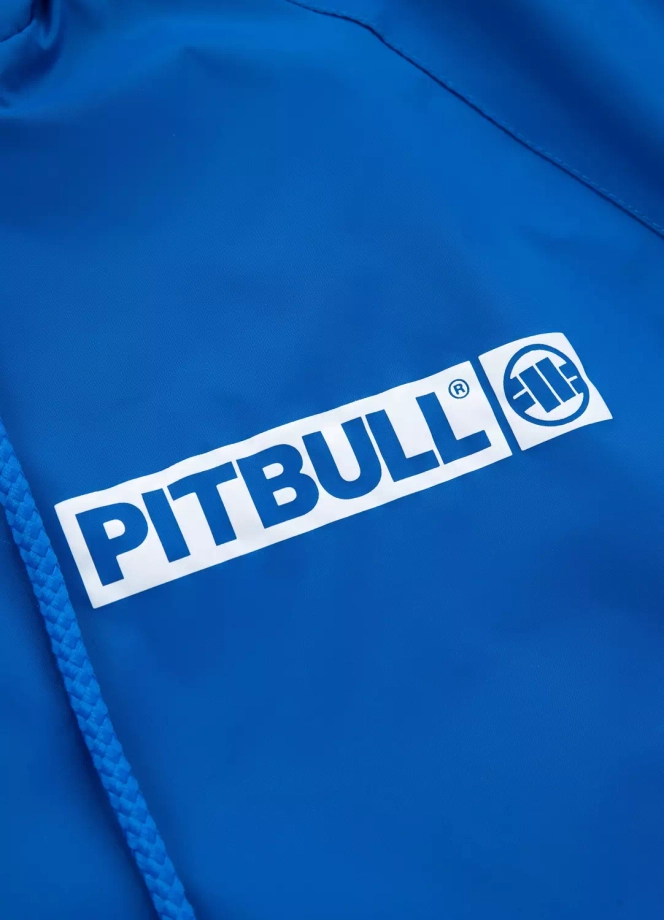 Kurtka męska wiosenna przejściowa Pit Bull Athletic Logo Nylon Jacket wiatrówka niebieska