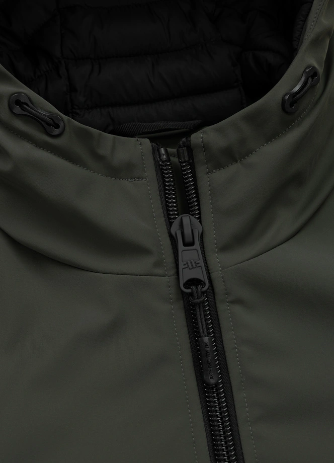 Kurtka zimowa męska Pit Bull Softshell York oliwkowa zielona
