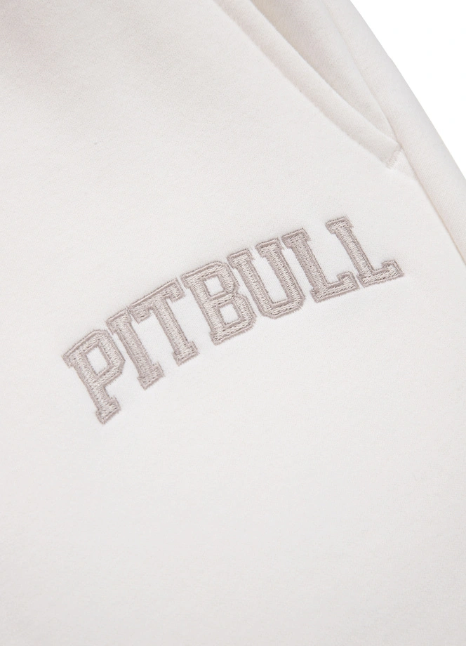 Spodnie dresowe damskie oversize Pitbull Pit Bull Tyrian białe