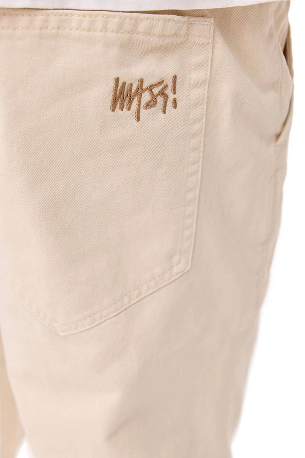 Spodnie męskie jogger jeans Mass Denim Signature 2.0 off white kremowe