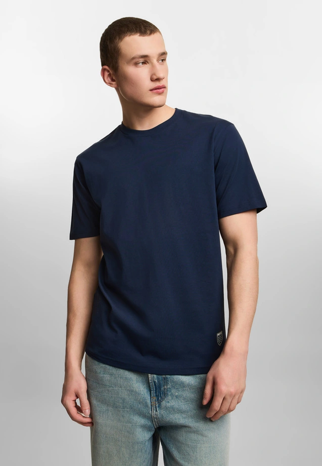 Koszulka męska t-shirt Prosto Big Shield granatowa