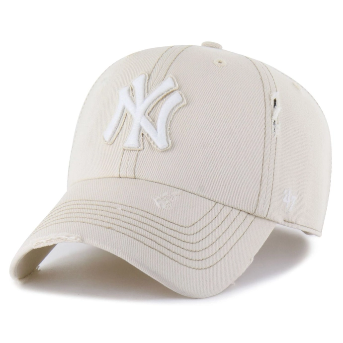 Czapka z daszkiem 47 Brand New York Yankees Weathered Clean Up kremowa