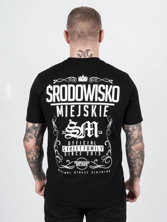 Koszulka męska t-shirt Środowisko Miejskie Theme czarna/biała