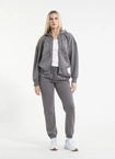 Bluza damska z kapturem Pitbull Manzanita Heart ZIP Washed szara
