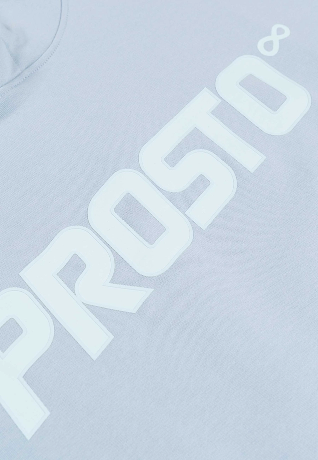 Bluza męska z kapturem Prosto Big Log Infinity jasno niebieska