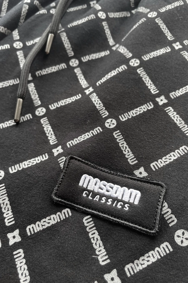 Spodnie dresowe męskie Baggy Mass DNM Monogram czarne